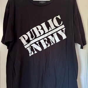 Public Enemy T Shirt Men’s XL Black Classic Logo  Dre Easy E 90’s Official